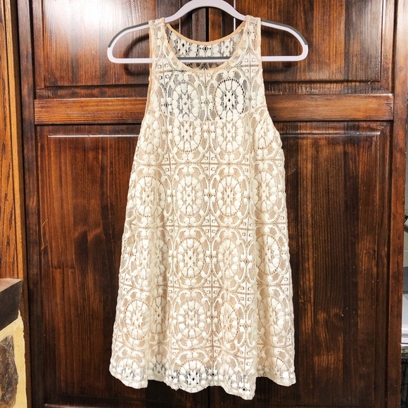 Free People Dresses & Skirts - Free People white lace sleeveless dress, sz small